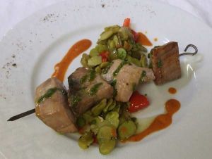 Brochette de thon rouge